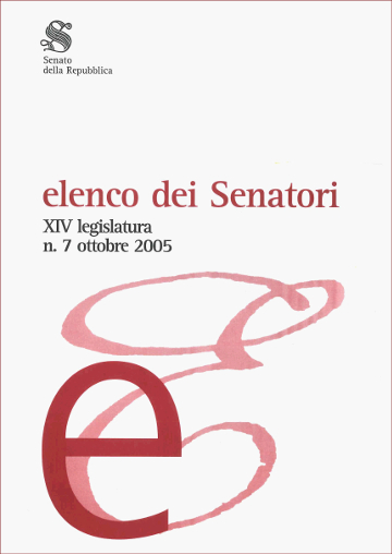 Elenco dei Senatori XIV legislatura n. 7 ottobre 2005