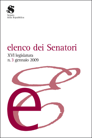 Elenco dei Senatori XVI legislatura n. 3 gennaio 2009
