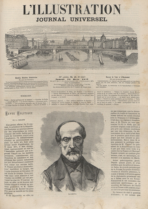 La prima pagina de L'illustration del 23 marzo 1872