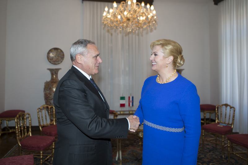Il Presidente Grasso incontra la Presidente Kolinda Grabar-Kitarovic.