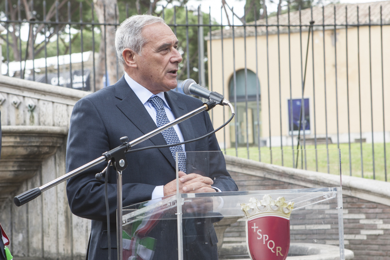 Il Presidente Grasso durante il discorso