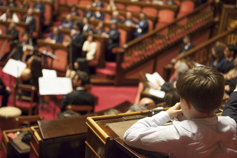 L'Aula del Senato durante il concerto del Coro Papageno.