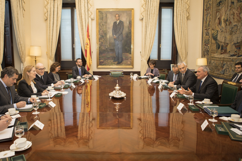 Il colloquio del Presidente Grasso con la Presidente del Congreso de los Diputados, Ana Maria Pastor Julián.