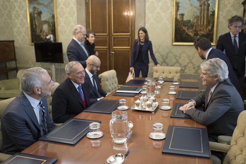 Il Presidente Grasso incontra il Ministro degli affari esteri di Spagna, Alfonso Dastis.