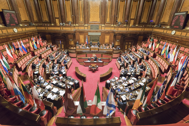 Un momento del 4° Vertice dei Presidenti dei Parlamenti dell'Assemblea parlamentare dell'Unione per il Mediterraneo (AP-UpM).