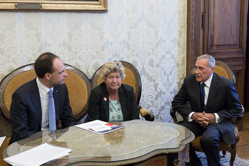 Il Presidente del Senato, Pietro Grasso, incontra i rappresentanti di alcune organizzazioni, in relazione al processo di ratifica del 