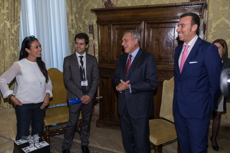 Il Presidente Grasso incontra Giusy Versace e gli altri componenti della giuria del Premio