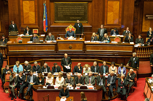 Il Governo in Aula durante il discorso del Presidente del Consiglio