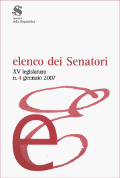 Elenco dei Senatori XV legislatura n. 4 gennaio 2007