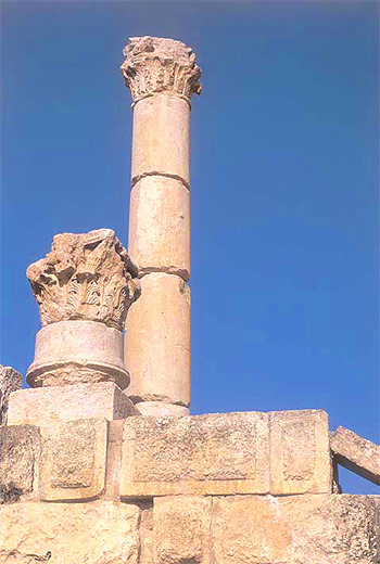 Resti di colonne a Gerasa, 2002