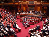 L'Aula del Senato durante la discussione della Costituzione per l'Europa