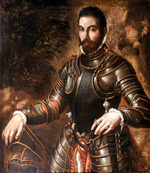 Alessandro Bonvincino, detto il Moretto (Brescia, 1498-1554) - Ritratto di Emanuele Filiberto di Savoia, detto Testa di Ferro