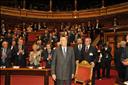 Il Presidente della Repubblica Giorgio Napolitano nell'Aula del Senato