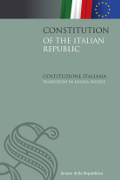 Copertina della Costituzione italiana in lingua inglese
