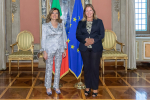 Nella foto, il Presidente del Senato, Maria Elisabetta Alberti Casellati, e il Capo Dipartimento dei Vigili del Fuoco, del Soccorso pubblico e della Difesa civile, Laura Lega.