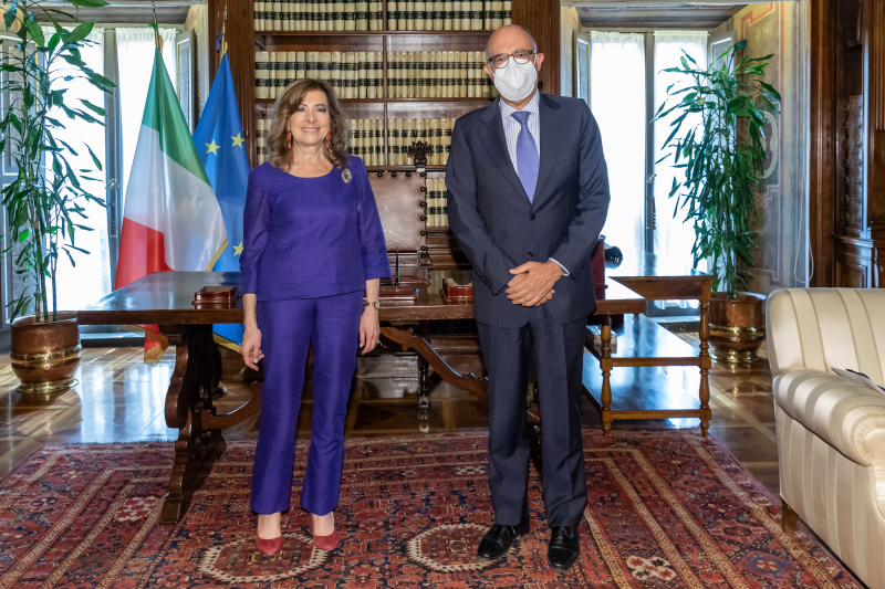 Il Presidente del Senato, Maria Elisabetta Alberti Casellati, riceve il Presidente della Corte dei Conti, Guido Carlino.
