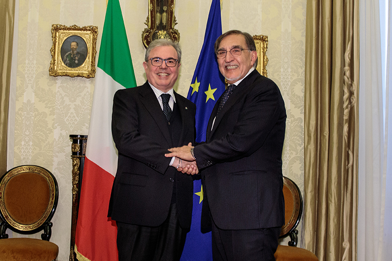 Il Presidente La Russa incontra il Prefetto di Roma, Bruno Frattasi