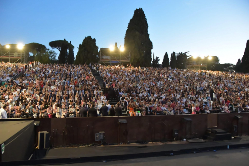 La platea delle Terme di Caracalla in occasione dello spettacolo.