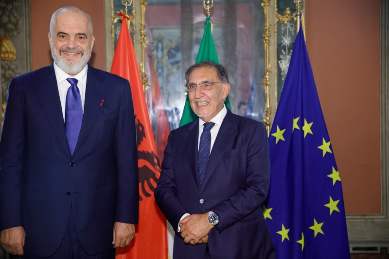 Il Presidente del Senato con il Primo Ministro della Repubblica d'Albania